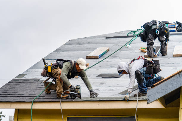 Professional Gutter Installation technician working in Castroville, TX